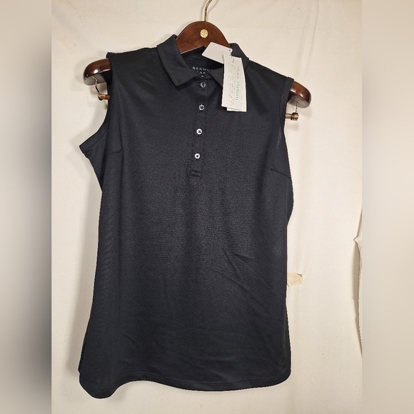 Nwt Bermuda Sands Golf Tennis Athletic Tank Top Sz Large Black - Picture 1 of 7